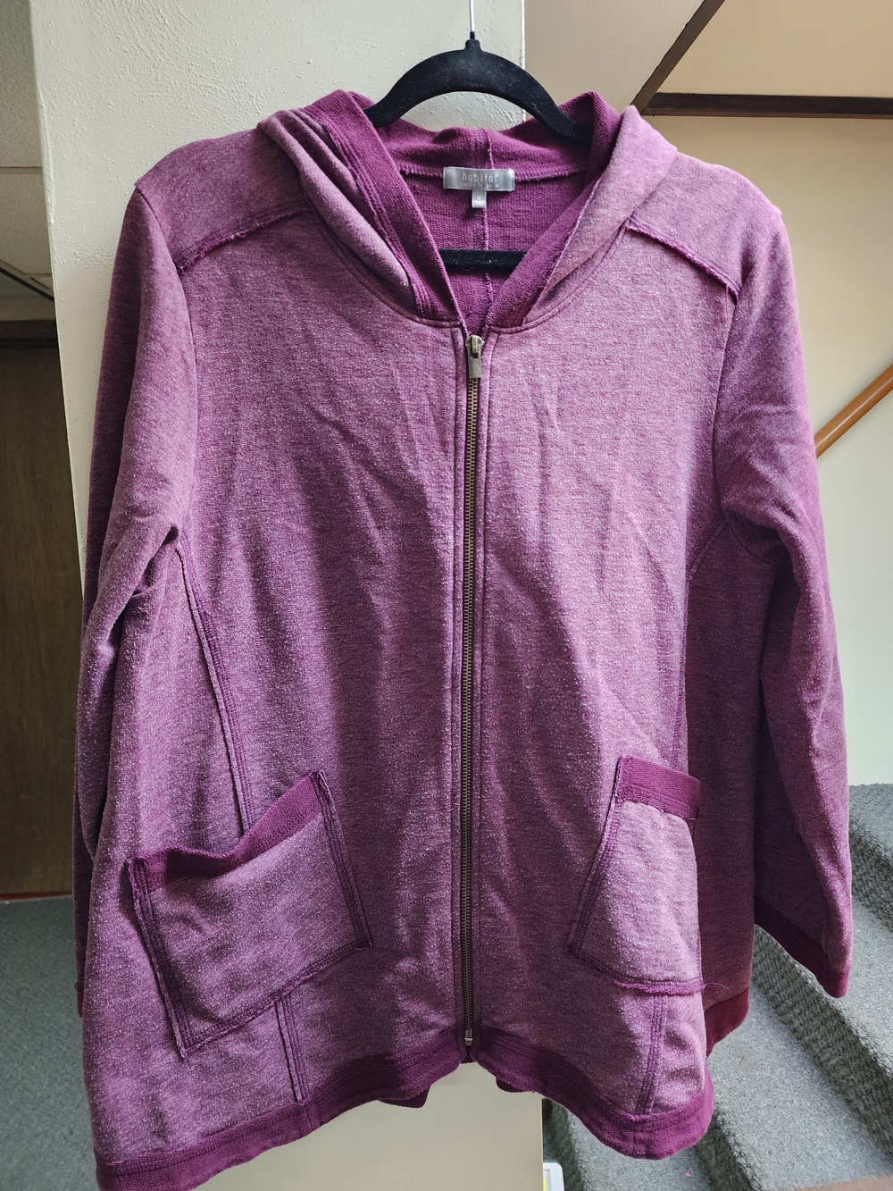 Habitat Women's Purple Zip-Up Hoodie Jacket Sz M